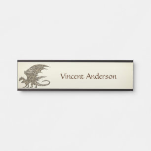 Amazing Mosaic Dragon Golden Door Sign