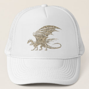 Amazing Mosaic Dragon Golden Trucker Hat