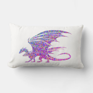 Amazing Mosaic Dragon Lumbar Pillow
