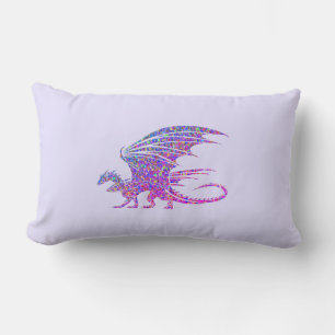 Amazing Mosaic Dragon Lumbar Pillow
