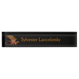 Amazing Mosaic Dragon Personal Nameplate