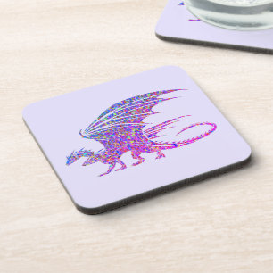 Amazing Mosaic Dragon Purple Coaster