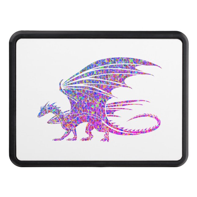 Amazing Mosaic Dragon Trailer Hitch Cover (Front)
