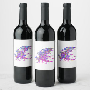 Amazing Mosaic Dragon Wine Label