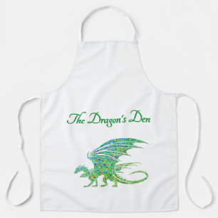 Amazing Mosaic Green Dragon Personal Apron