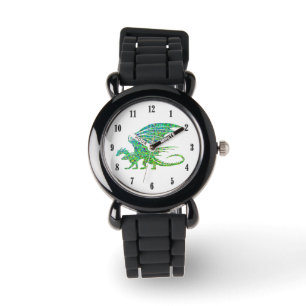 Amazing Mosaic Green Dragon Watch
