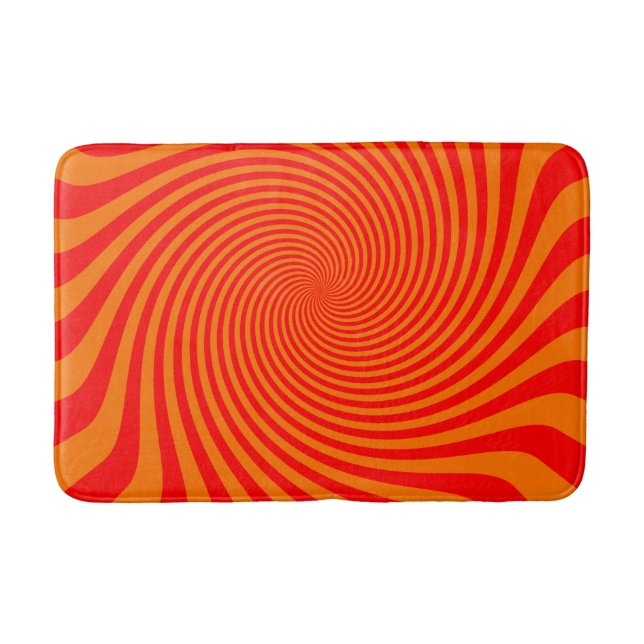 Amazing Multicolored Swirl Design Customize This Bath Mat (Front)