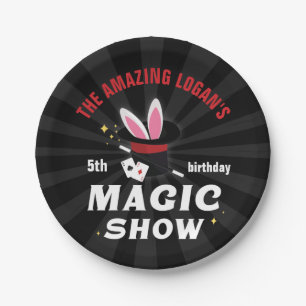 Amazing Name Magician Birthday, Any Age Party Paper Plate