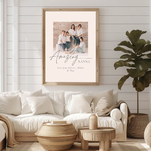 Amazing Nanna Personalized Photo Custom Family Poster