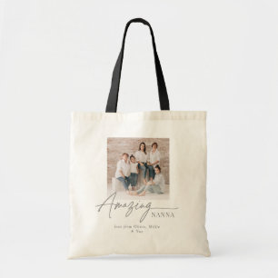 Amazing Nanna Personalized Photo Custom Gift Tote Bag
