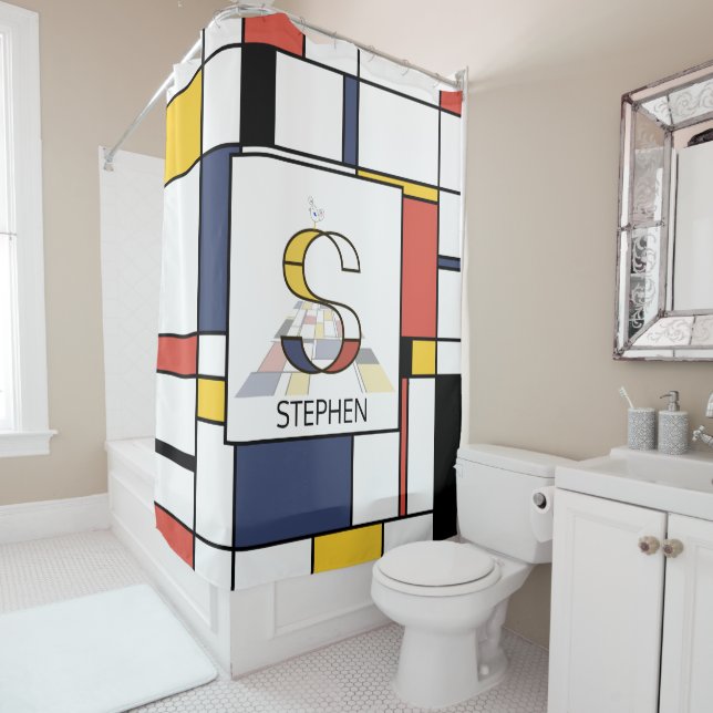 Amazing Neoplasticism Art Monogram. Letter S (In Situ)