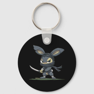 Amazing Ninja Bunny Graphic For A Cool Adventure Keychain