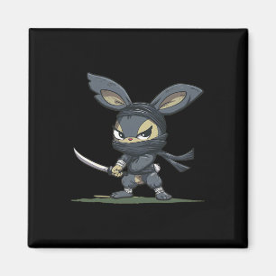 Amazing Ninja Bunny Graphic For A Cool Adventure  Magnet