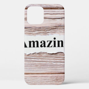 AMAZING of the word on paper. concept. Words of AM iPhone 12 Case