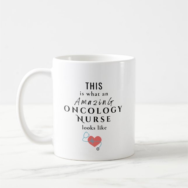 Amazing Oncology Nurse Personalized Coffee Mug (Left)