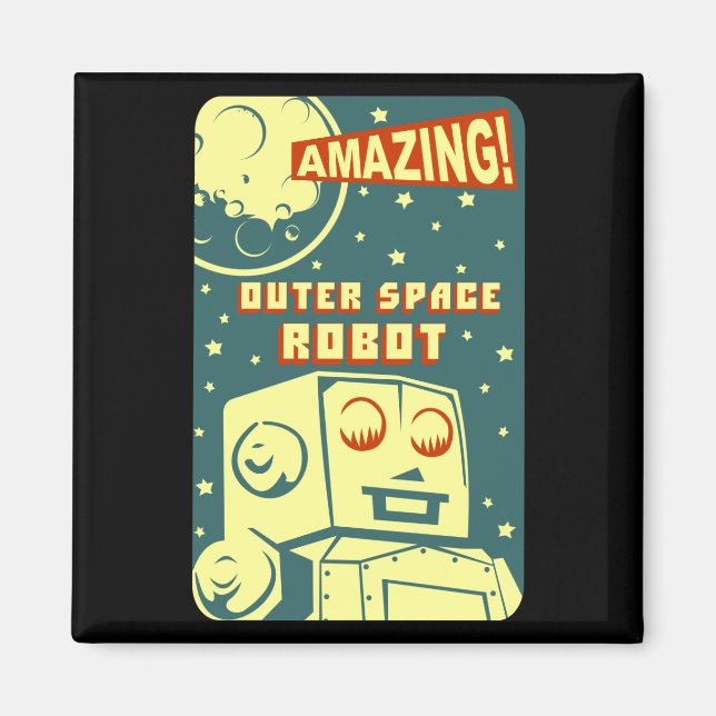 Amazing Outer Space Robot Magnet (Front)