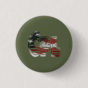 Amazing Patriotic Military Unique 1 Inch Round Button
