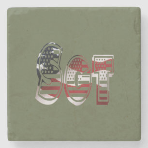 Amazing Patriotic Military Unique Stone Coaster