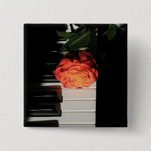 Amazing Piano Artwork 2 Inch Square Button