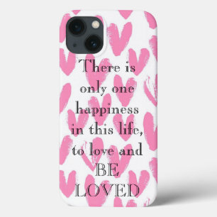 Amazing Pink Heart with love a quote  iPhone 13 Case