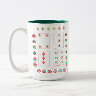 amazing playing-cards design Two-Tone Mug, 15 oz Coffee Mug