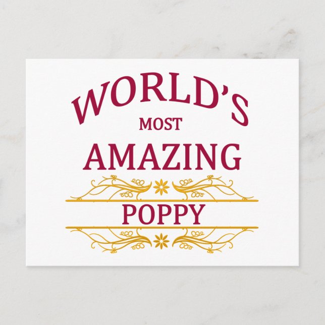 Amazing Poppy Postcard (Front)