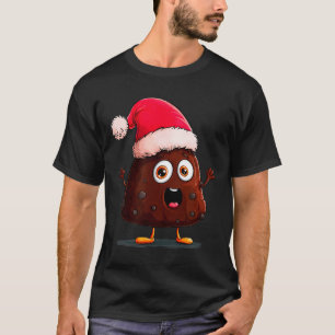 Amazing Pudding Look With Christmas Hat T-Shirt