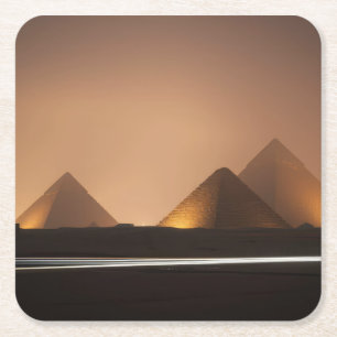 Amazing Pyramids Square Paper Coaster