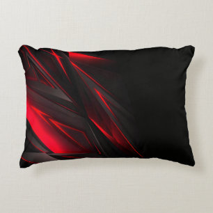 Amazing Red to the Point Abstract Design  Accent Pillow