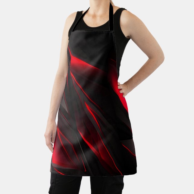 Amazing Red to the Point Abstract Design  Apron (Insitu)