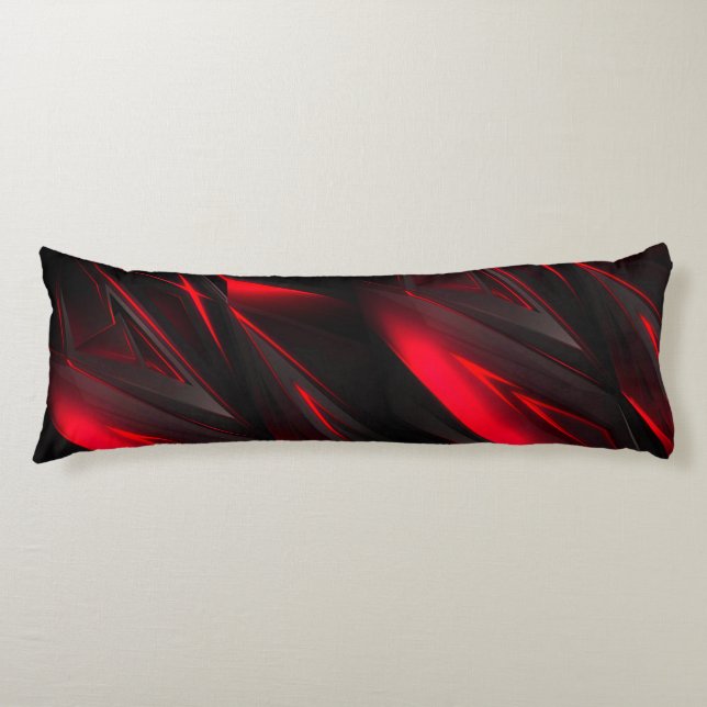 Amazing Red to the Point Abstract Design  Body Pillow (Front)