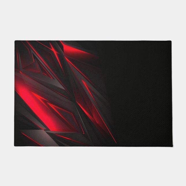Amazing Red to the Point Abstract Design  Doormat (Front)