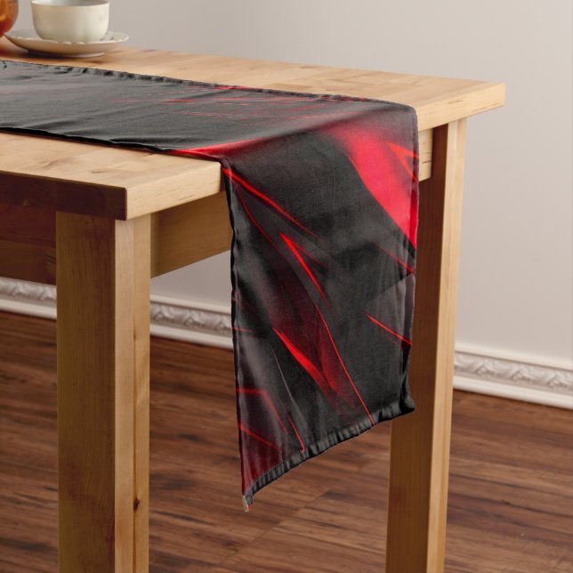 Amazing Red to the Point Abstract Design  Medium Table Runner (In Situ)