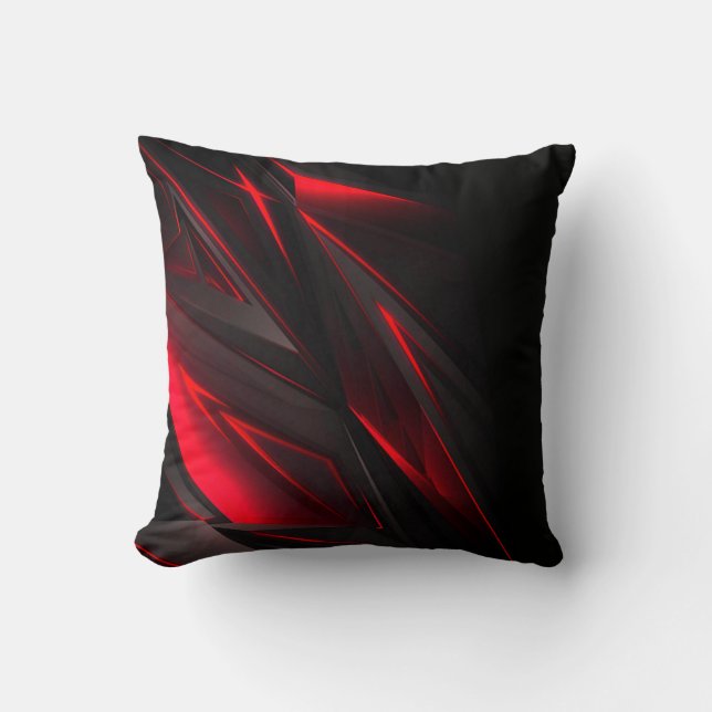 Amazing Red to the Point Abstract Design  Throw Pillow (Front)