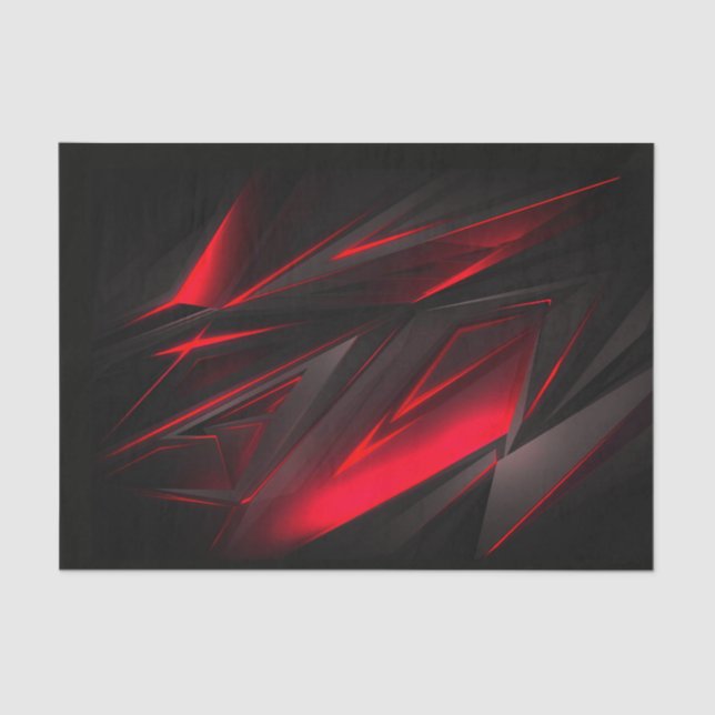 Amazing Red to the Point Abstract Design  Tissue Paper (Front)