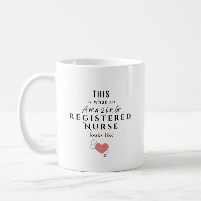 Amazing Registered Nurse Personalized Coffee Mug (Left)