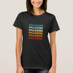 Amazing Retro Colorfull Halloween Men Women T-Shirt
