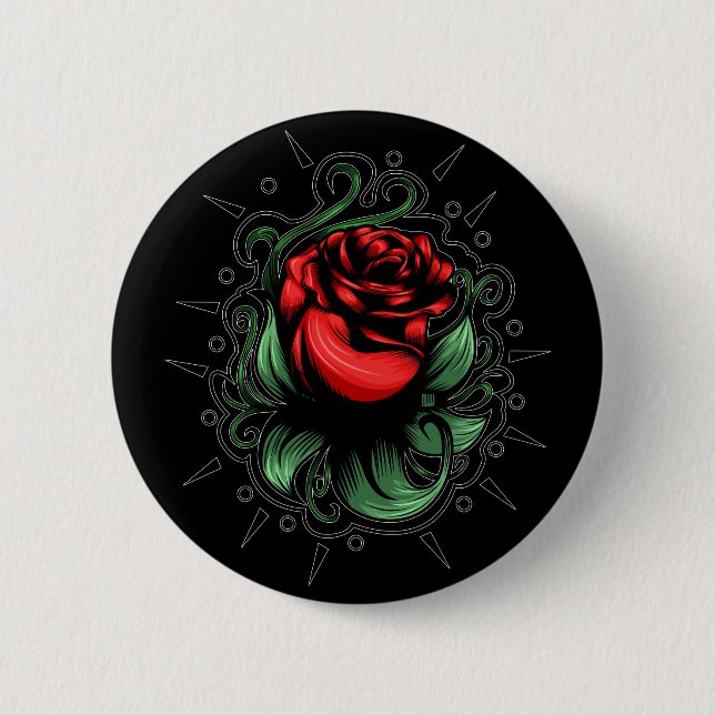 Amazing Rose 2 Inch Round Button (Front)