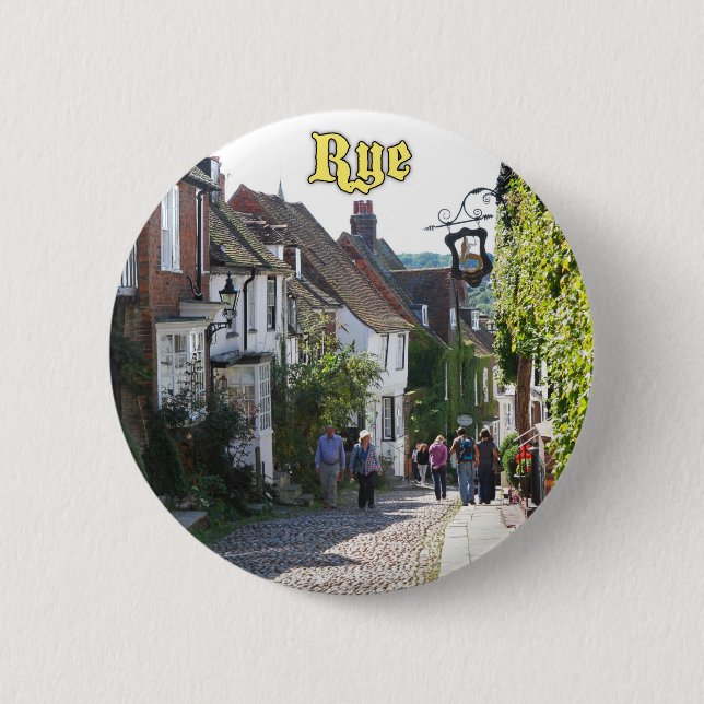 Amazing! Rye England 2 Inch Round Button (Front)