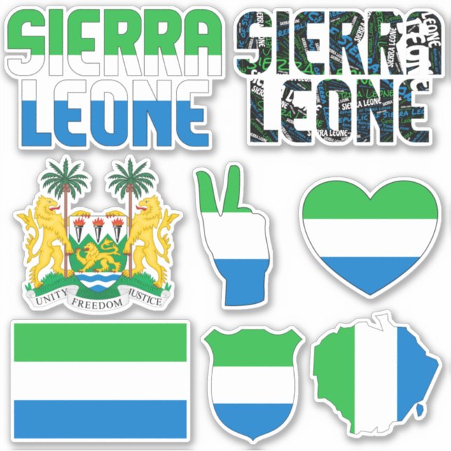 Amazing Sierra Leone Shapes National Symbols (Front)
