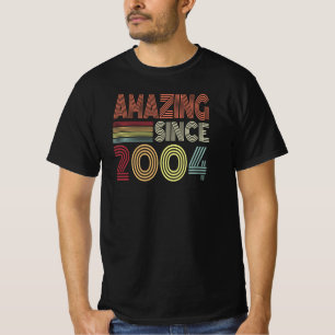 Amazing Since 2004 Retro Born In 2004 Birthday T-Shirt