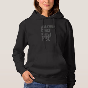 Amazing Since July 1957  65 Year Old 65th Birthday Hoodie