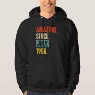 Amazing Since July 1958 64 Year Old 64th Birthday Hoodie