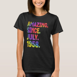 Amazing Since July 1958 65 Years Old 65th Birthday T-Shirt