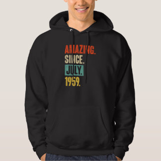Amazing Since July 1959  63 Year Old 63rd Birthday Hoodie