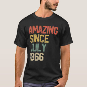 Amazing Since July 1966 Men Woman 55Th Birthday 55 T-Shirt