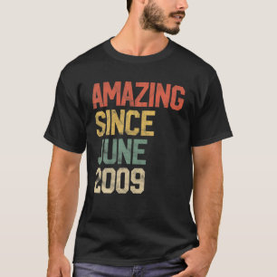 Amazing Since June 2009 Kids 12Th Birthday 12 Year T-Shirt