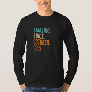 Amazing Since October 1945 77th Birthday Premium T-Shirt