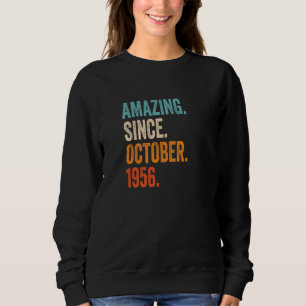 Amazing Since October 1956 66th Birthday Premium Sweatshirt