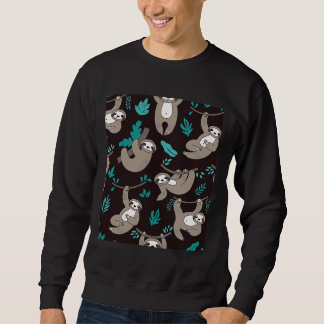 Amazing Sloth Pattern Sloth  Funny Sloth Pattern M Sweatshirt (Front)